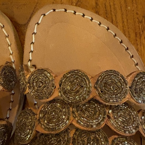 Laidback London Handmade Leather Beaded Sandals Women’s Size 36 (US 5–5.5) NWOT! - Picture 4 of 10